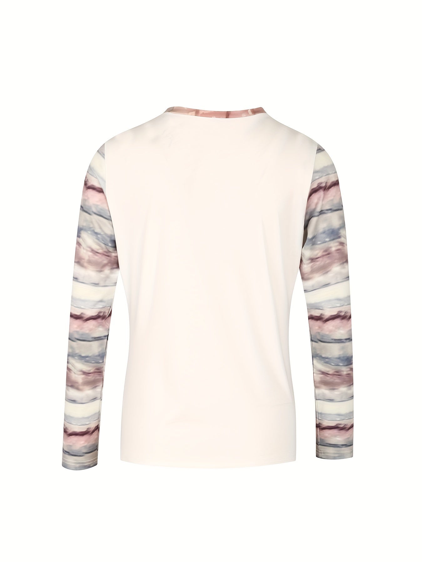 Cat Print Crew Neck T-shirt, Causal Long Sleeve Top For Spring & Fall, Women's Clothing